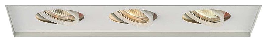 Low Voltage Multiple Three Light Invisible Trim, White