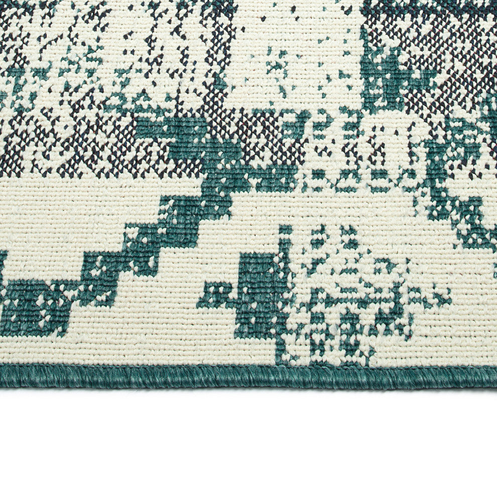 Pianta Teal 3'11" x 5'7" Rectangle Area Rug