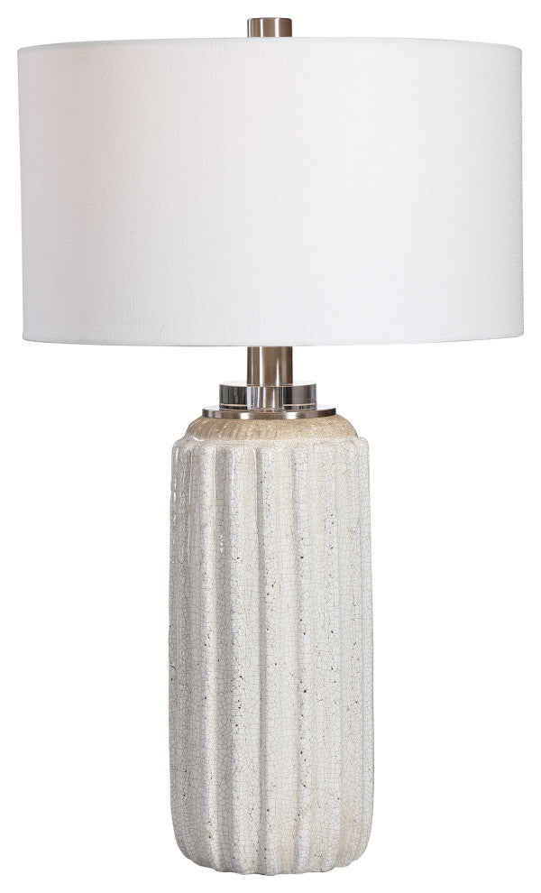 Uttermost Azariah White Crackle Table Lamp