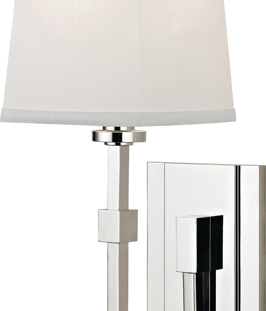 Fletcher 1-Light, Wall Sconce, Polished Nickel