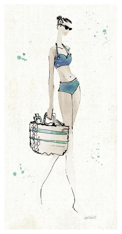 "Beach Divas VI" Digital Paper Print by Anne Tavoletti, 38"x74"