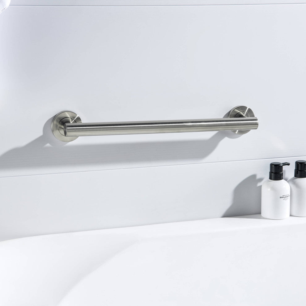 18" Stainless Steel Bathroom Safety Grab Bar, Brushed Nickel