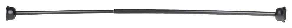 Utopia Alley Rustproof Fixed Mount Single Curved Shower Rod, 45" to 72" Black