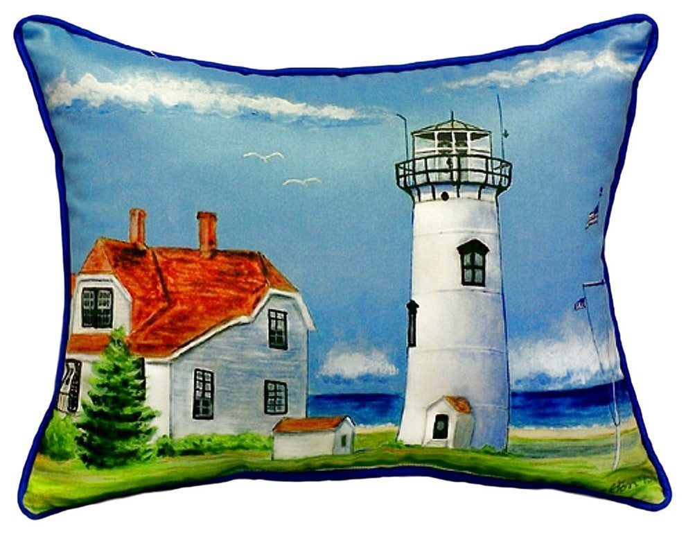 Chatham MA Lighthouse Extra Large Zippered Pillow 20x24