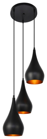 Light 3 Pendant in Black