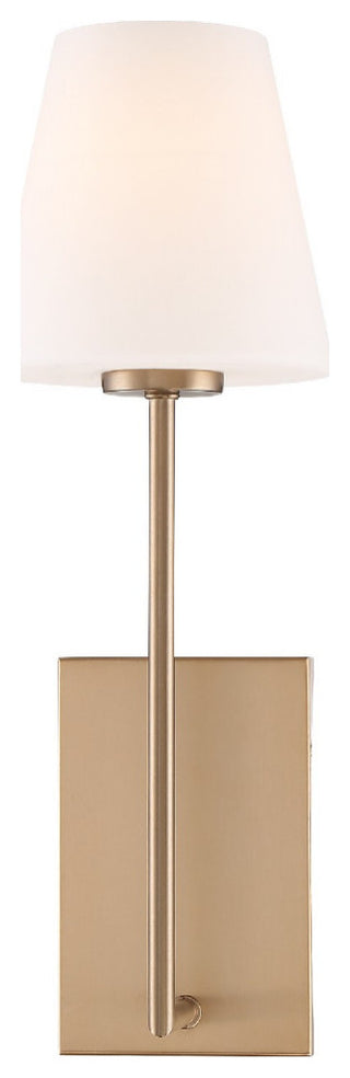Crystorama LEN-250-OP-VG, 1-Light Wall Mount, Vibrant Gold