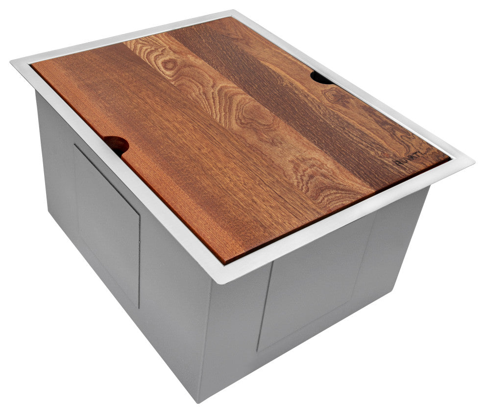 Ruvati RVH8304 15" Undermount 16 Gauge Workstation Ledge Bar Prep Sink