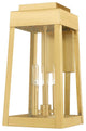 Livex Oslo 3 Light 16" Tall Satin Brass Outdoor Wall Lantern