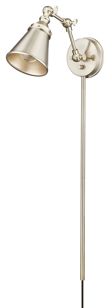 Edith 1 Light 5 in. Swing Arm Wall Lamp Plug In/Wall Mount