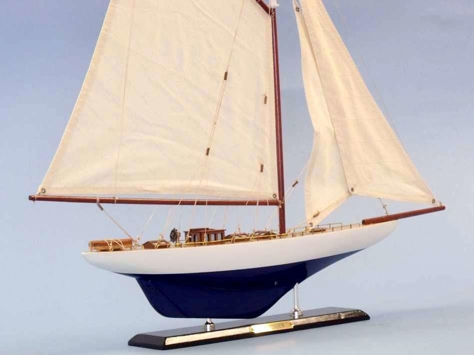 Wooden Defender Limited Model Sailboat, 25"