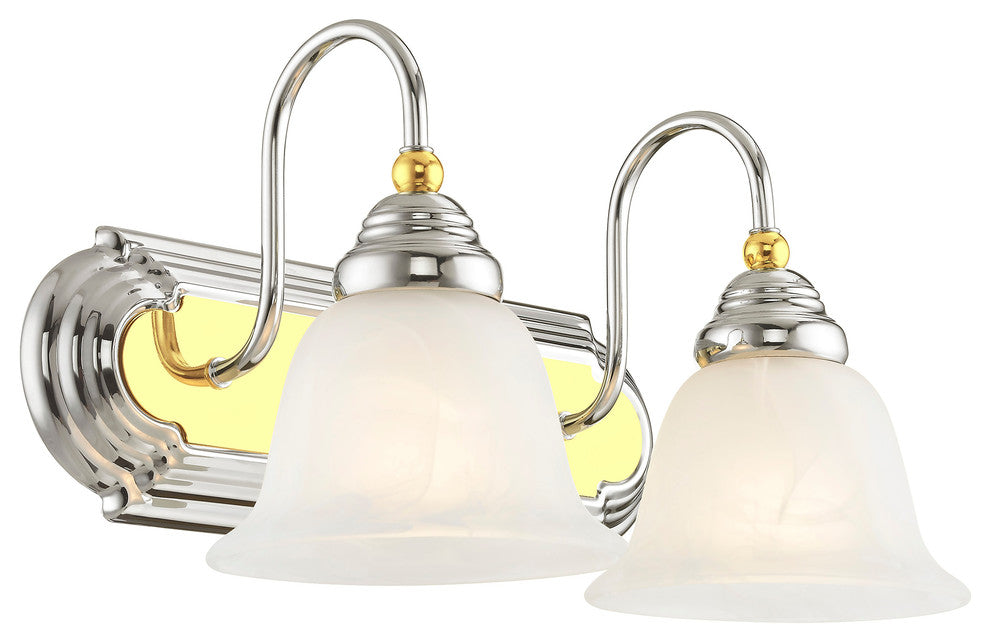 Belmont Bath Light, Chrome and Polished Brass