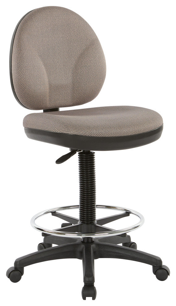 Sculptured Seat and Back Drafting Chair, Icon Taupe, Gold