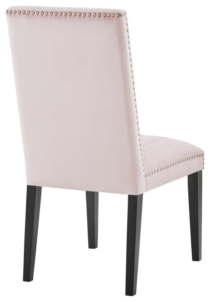 Catalyst Performance Velvet Dining Side Chairs, Set of 2, Pink