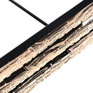 Valira Integrated LED Chandelier, Black, 60"