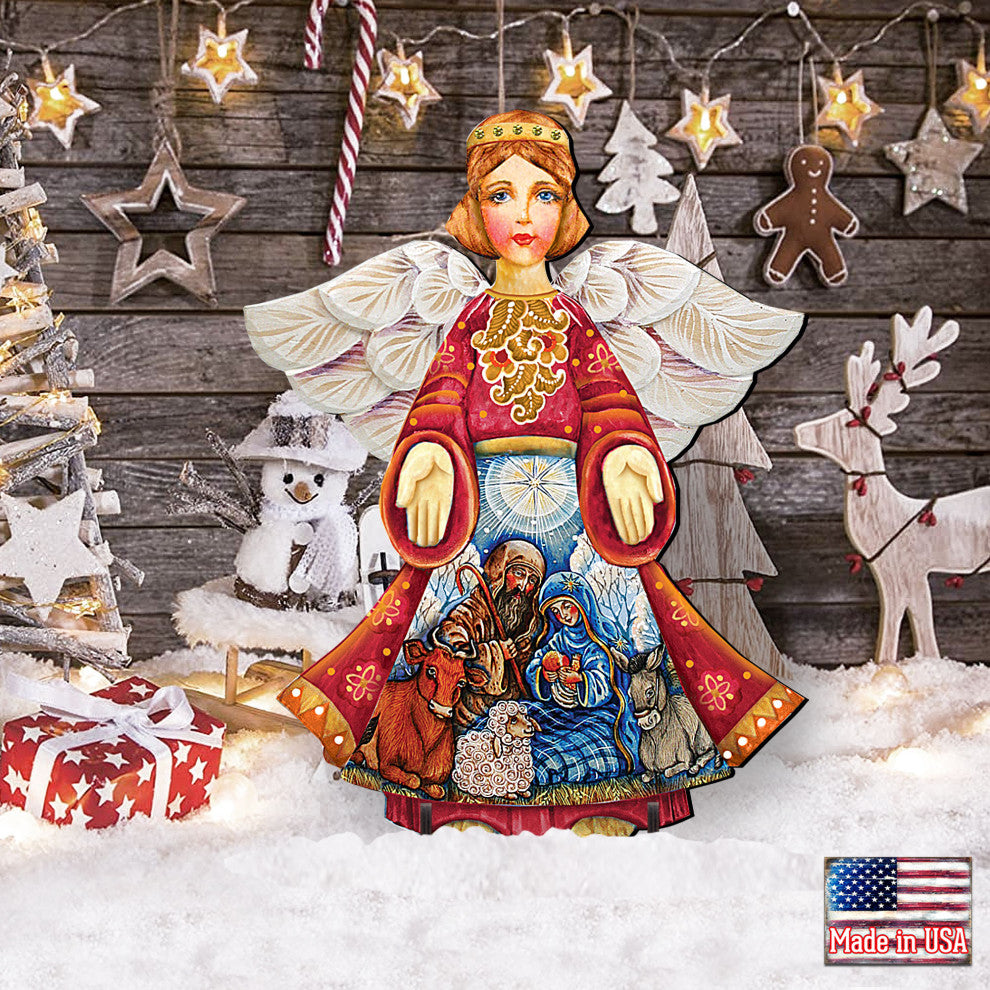 Nativity Angel Free Standing Garden Decor