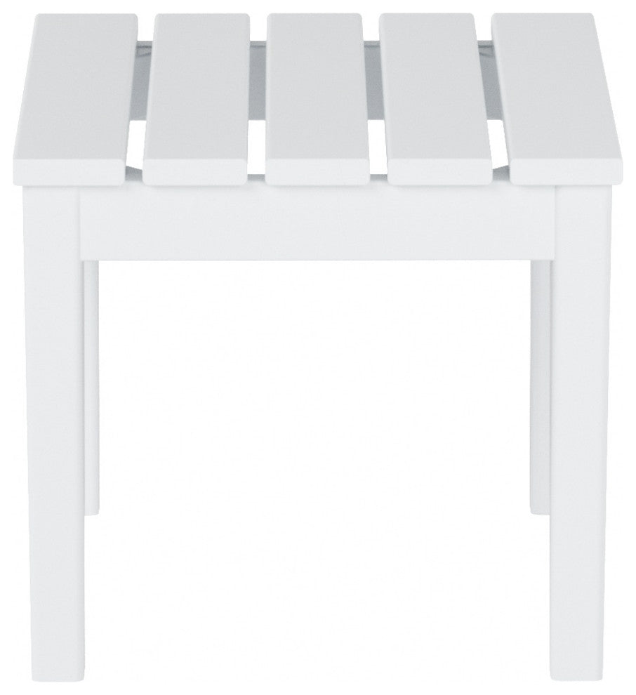 WestinTrends 3PC Outdoor Patio Adirondack Rocking Chair, Side Table Set, White