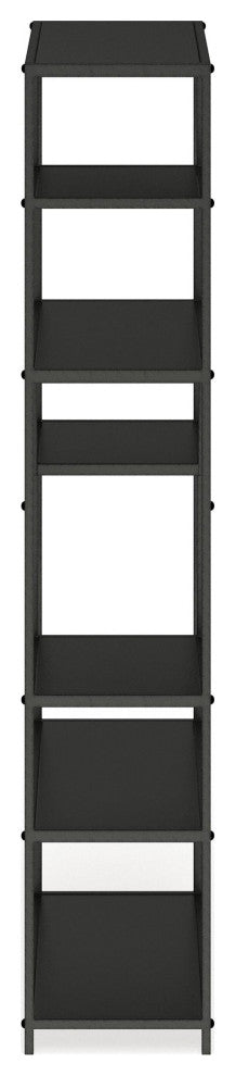 Furniture of America Zin Industrial Metal 6-Shelf Bookcase in Powder Coated Gray