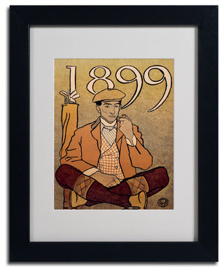 'Golf Calendar, 1899' Matted Framed Canvas Art by Edward Penfield