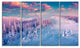 Fantastic Sunrise over the Carpathians, Landscape Canvas Art, 48"x28", 4 Panels