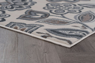 Emmalyn Transitional Floral Cream Runner Rug, 2'x7'