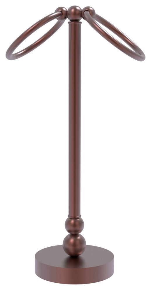 Vanity Top 2 Towel Ring, Antique Copper