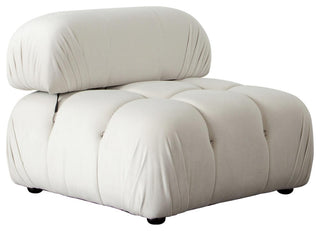 Paloma Armless Chair in Light Cream Velvet