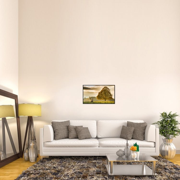 "Untitled" Framed Canvas Giclee by Tudor Amot, 31x18"