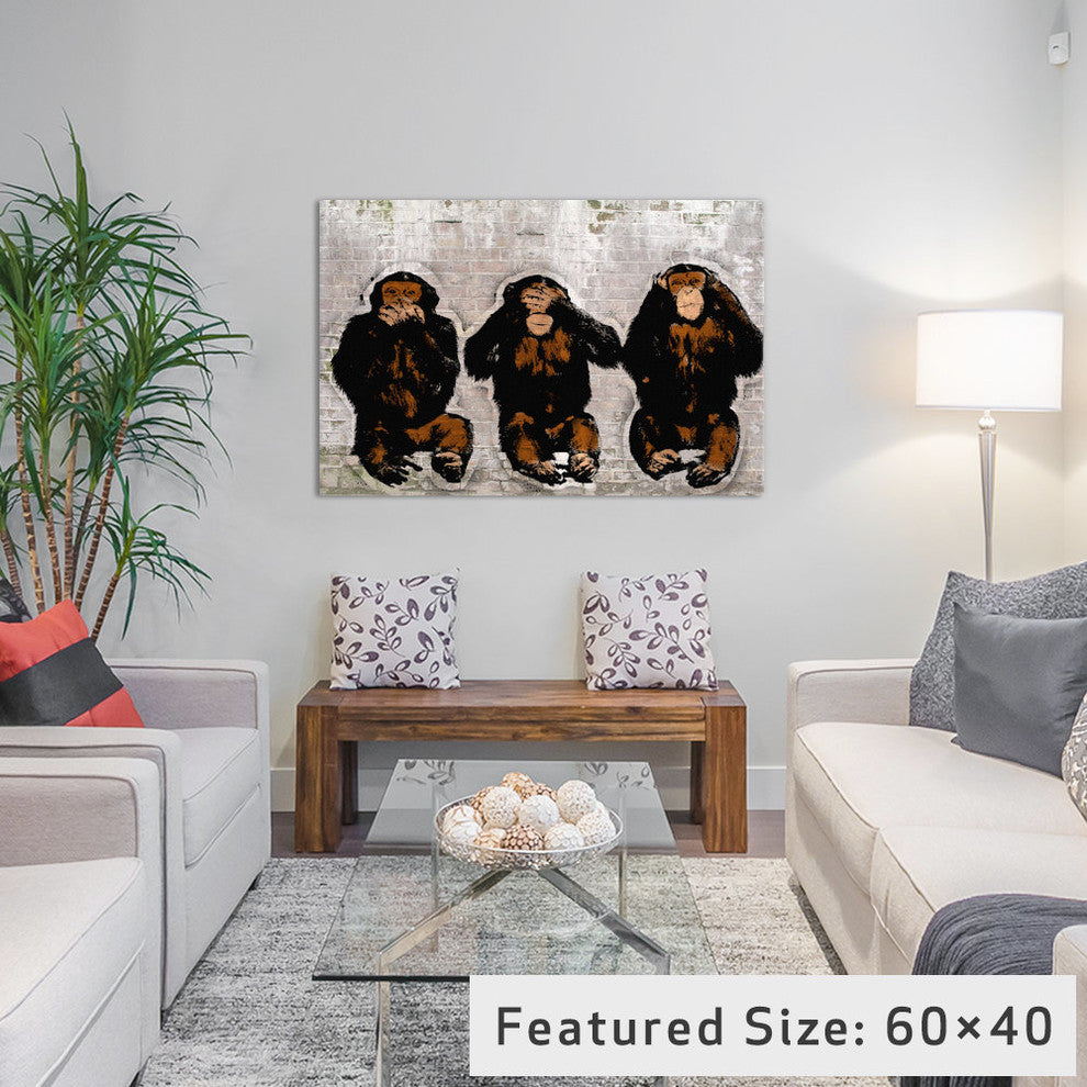 "Monkey See, Monkey Do Gallery" by 5by5collective, 26x18x1.5"