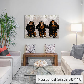 "Monkey See, Monkey Do Gallery" by 5by5collective, 26x18x1.5"