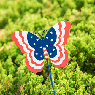 24"H Patriotic Butterflies Yard Stake, 3-Piece Set