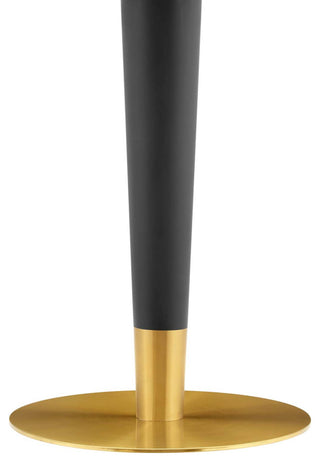 Zinque 28" Round Terrazzo Dining Table, Gold White