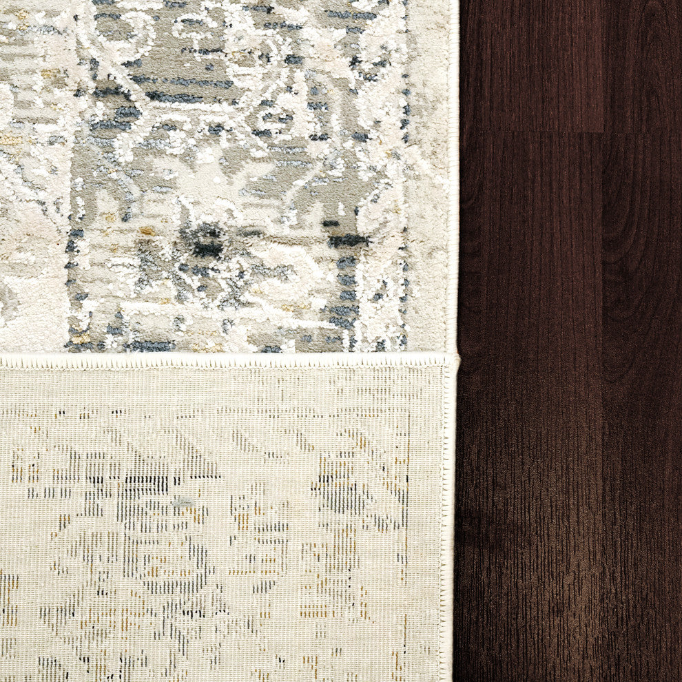 Quartz Modern Area Rug, Ivory/Beige, 2'X3'11"