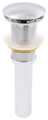 Solid Brass Vessel Sink Pop-Up Drain without Overflow, Chrome