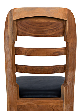 Laila Chair, Teak With Leather
