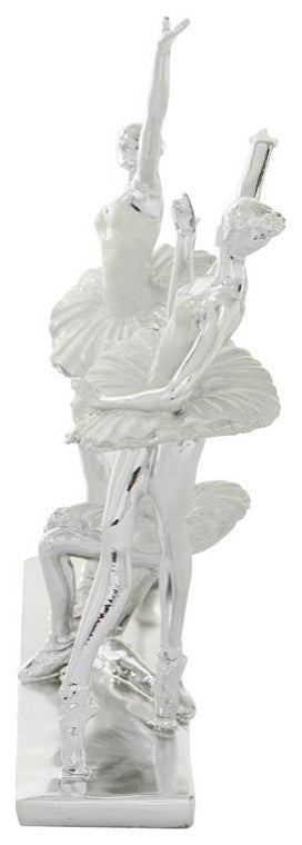 Silver Glam Dancer Sculpture