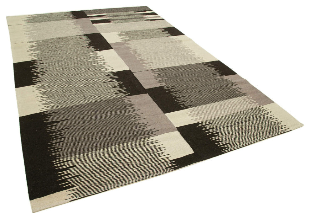 Rug N Carpet - Hand-knotted Turkish 7' 1'' x 10' 8'' Unique Wool Kilim Rug