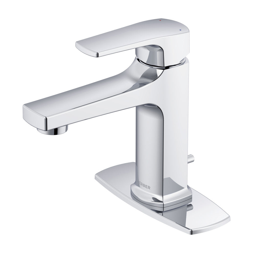 Tribune 1H Bath Faucet 1-Hole Mount, 50/50 Pop-Up Drain 1.2gpm, Chrome