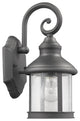 Galahad 1-Light Black Outdoor Wall Sconce 12" High