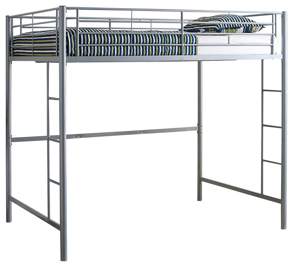 Tempo Full Size Loft Bed Silver