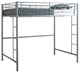 Tempo Full Size Loft Bed Silver