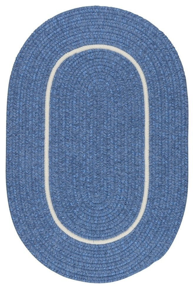 Colonial Mills Silhouette SL05 Blue Ice Kids/Teen Area Rug, Oval 3'x5'