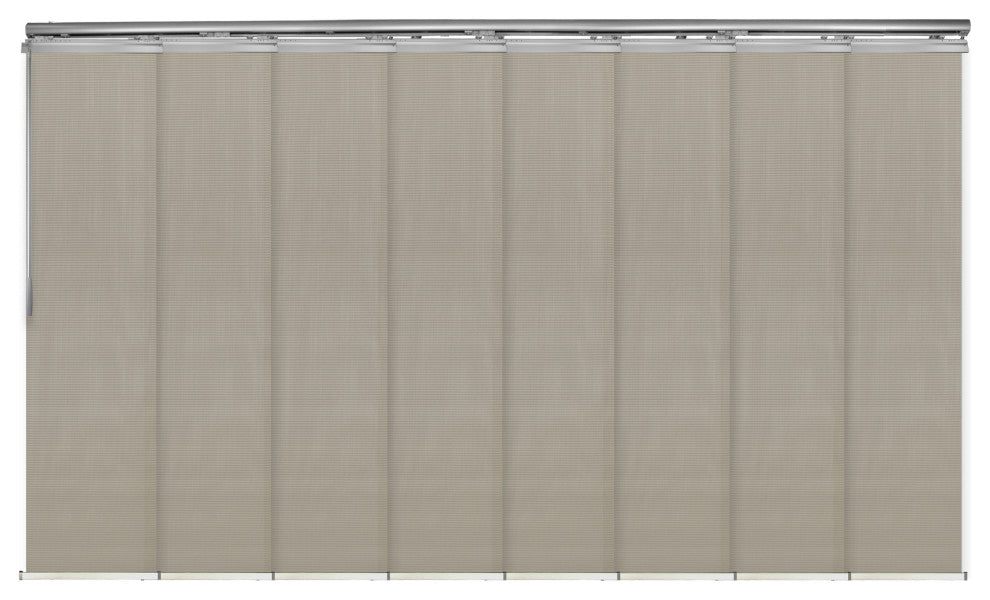 Estelle 8-Panel Track Extendable Vertical Blinds 130-175"W
