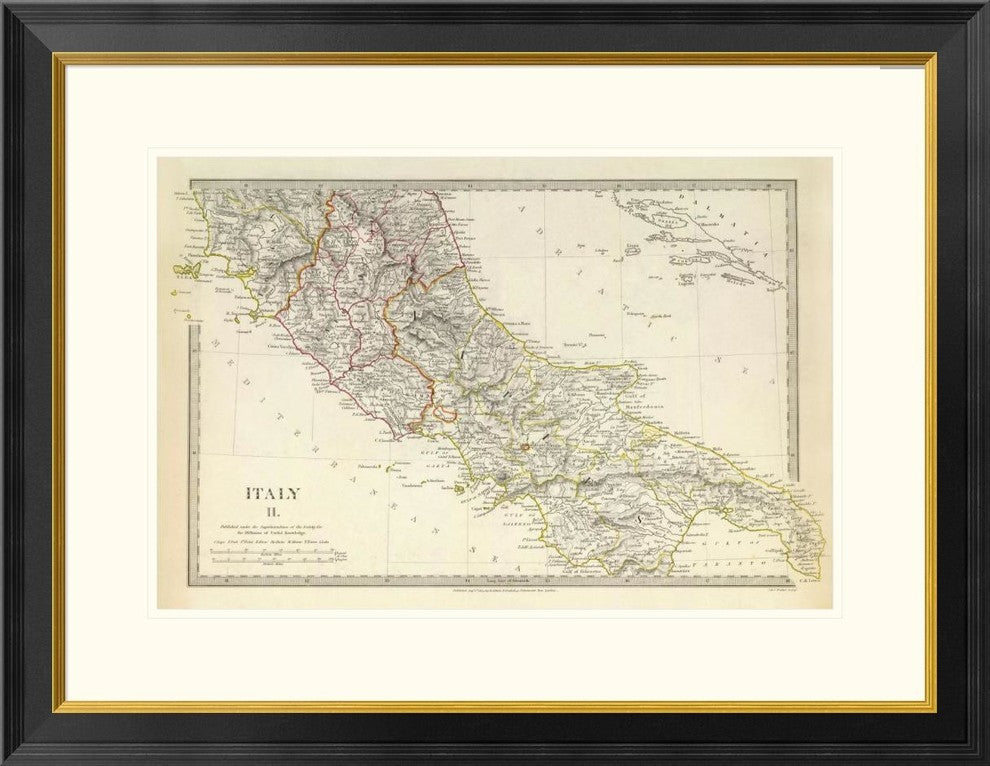 "Italy II, 1830"  by Society for the Diffusion of Useful Knowledge, 32x25"