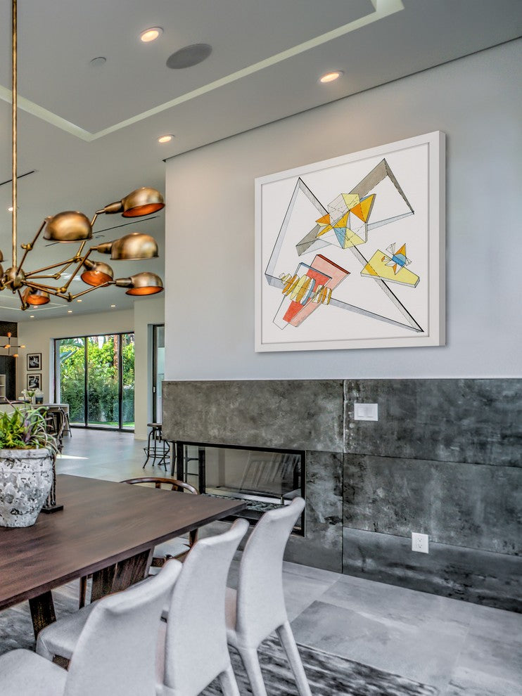 Marmont Hill, "Triangle Entrapment" by Nikki Galapon Framed Painting, 32x32