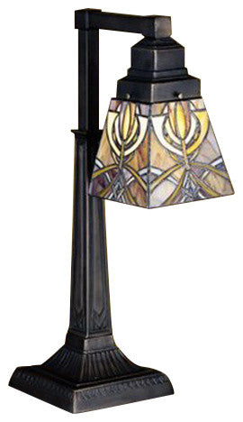 Meyda Lighting 27636 20"H Glasgow Bungalow Desk Lamp
