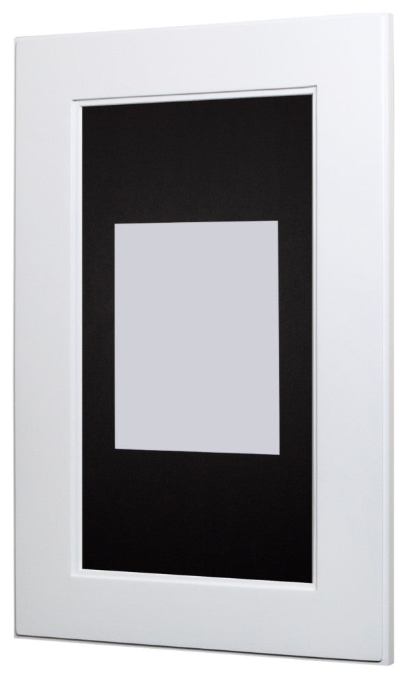 Concealed Picture Frame Medicine Cabinet, Shaker White, 14"x24"