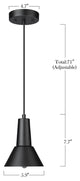 2 Pack Black Hanging Pendant Light Industrial Ceiling Pendant
