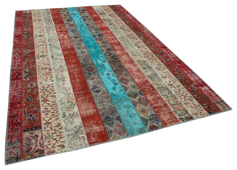 Rug N Carpet - Handmade Oriental 6' 8" x 10' 0" Antique Patchwork Area Rug