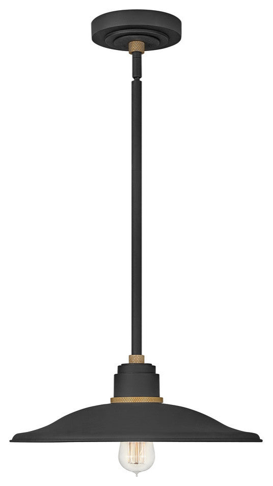 Hinkley Foundry 1-Light Outdoor Pendant, Textured Black