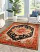 Hand-Knotted Wool Navy Traditional Oriental Serapi Rug, 2'6 X 10'